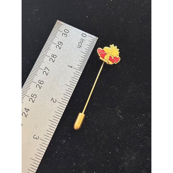 Snoopy & Woodstock Tie Pin Lapel Stickpin Enamel Hearts Design - Picture 5 of 8